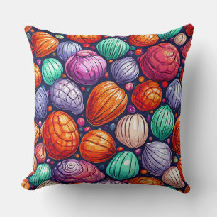 Colourful sea shells cushion