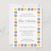 Colourful Sea shells Pattern Baby Shower