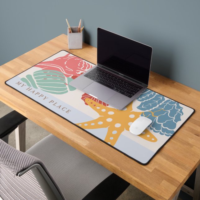 Colourful Sea Shells Personalised Desk Mat (Office 2)