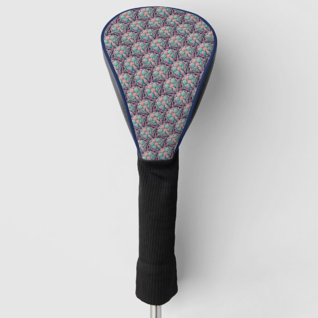 Colourful Sea Turtle Golf Head Cover (Front)