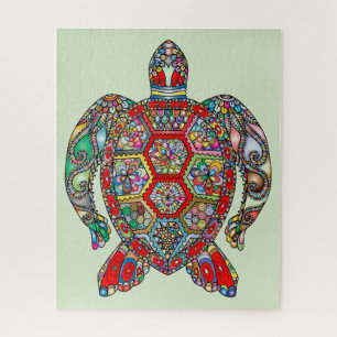 Colourful Sea Turtle Jigsaw Puzzle
