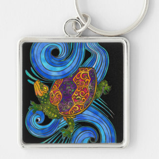 Colourful Sea Turtle Keychain