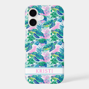 Colourful Sea Turtles Monogrammed