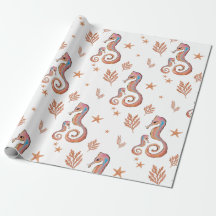 Colourful Seahorse Ocean Pattern