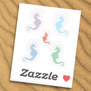 Colourful Seahorse Stickers Set