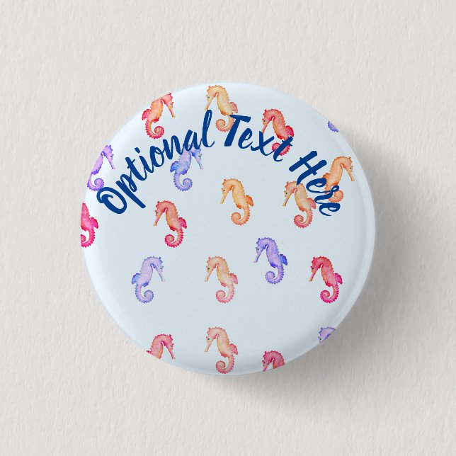 Colourful Seahorses Pattern  3 Cm Round Badge (Front)