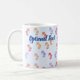 Colourful Seahorses Pattern   Coffee Mug