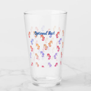 Colourful Seahorses Pattern  Glass