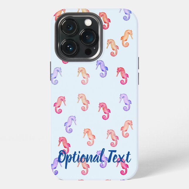Colourful Seahorses Pattern  iPhone Case (Back)