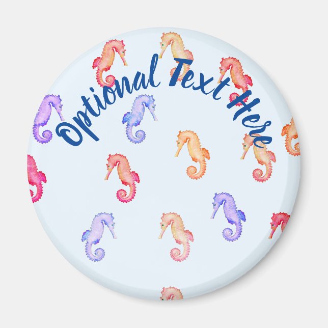 Colourful Seahorses Pattern  Magnet (Front)