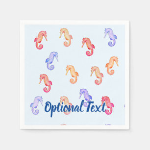 Colourful Seahorses Pattern Napkin