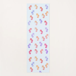 Colourful Seahorses Pattern Yoga Mat