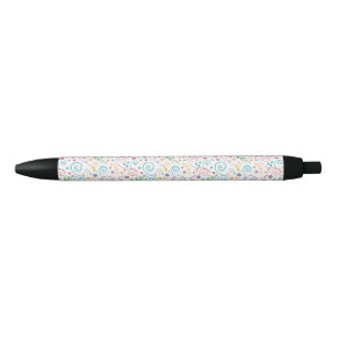 Colourful Seamless Doodle Pattern  Black Ink Pen