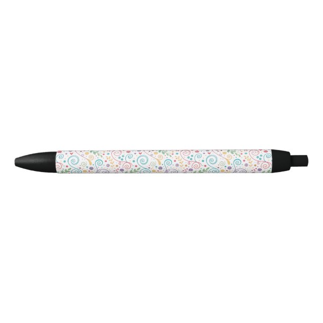 Colourful Seamless Doodle Pattern  Black Ink Pen (Front)