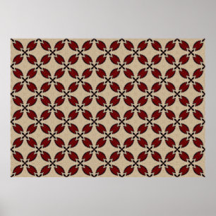 Colourful seamless geometric tile pattern abstract poster