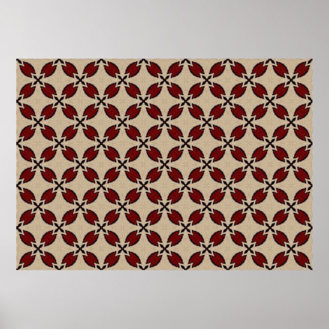 Colourful seamless geometric tile pattern abstract poster (Front)