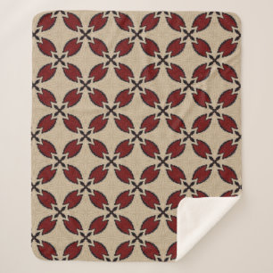 Colourful seamless geometric tile pattern abstract sherpa blanket