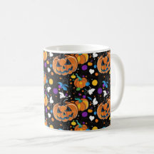 Colourful seamless Halloween pattern