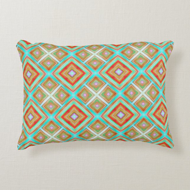 Colourful seamless pattern backgroundabstract, art decorative cushion (Front)