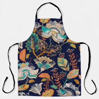 Colourful seamless pattern. Floral background. Flo Apron
