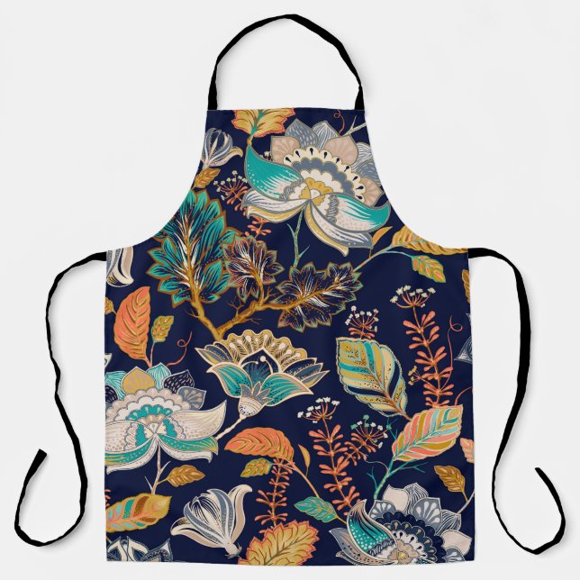 Colourful seamless pattern. Floral background. Flo Apron (Front)