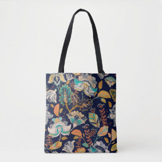 Colourful seamless pattern. Floral background. Flo Tote Bag