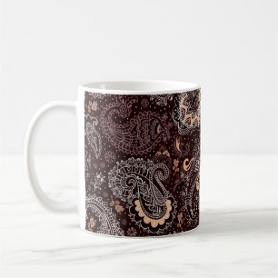 Colourful seamless pattern in paisley style. Vinta Coffee Mug