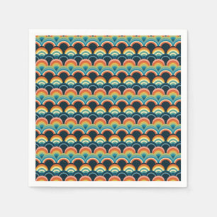 Colourful Seamless Pattern with Rainbows and Stars Napkin