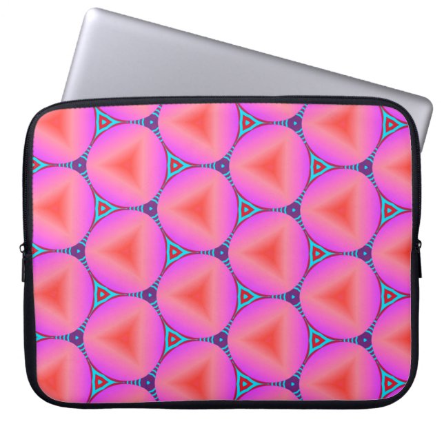 Colourful seamless pattern with simple geometric o laptop sleeve (Front)