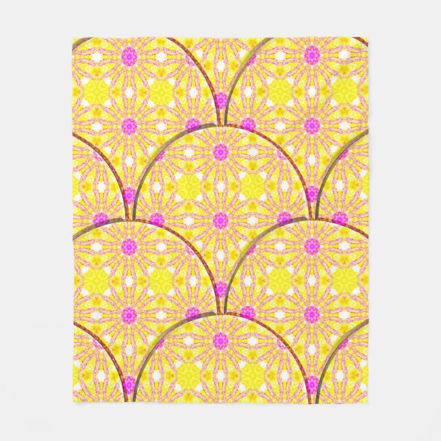 Colourful seamless textured pattern tilesabstract, fleece blanket (Front)