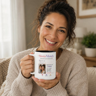 Colourful Search Style Mum Photo Tribute Two-Tone Coffee Mug