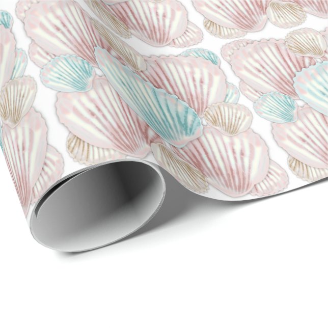 Colourful Seashell Cluster Wrapping Paper (Roll Corner)
