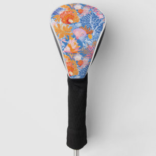 Colourful Seashell Coral Turquoise Purple Ocean Golf Head Cover