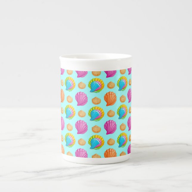 Colourful Seashells  Bone China Mug (Front)
