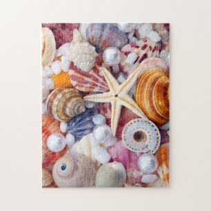 Colourful Seashells on the beach 252 piece puzzle