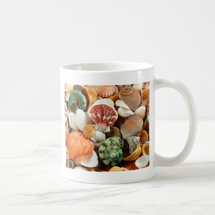 Colourful seashells pattern coffee mug