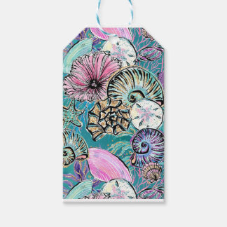 Colourful Seashells Pattern Gift Tags