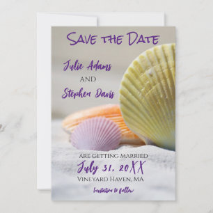 Colourful Seashells Save The Date