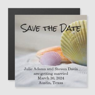 Colourful Seashells Save the Date Magnetic Invitation