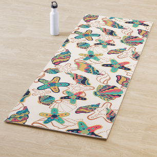 Colourful Seashells Seamless Pattern Yoga Mat