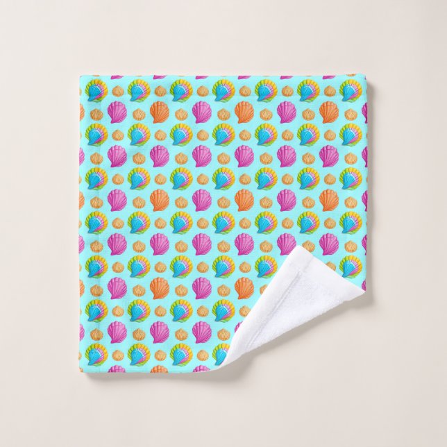 Colourful Seashells  Wash Cloth (Wash Cloth)