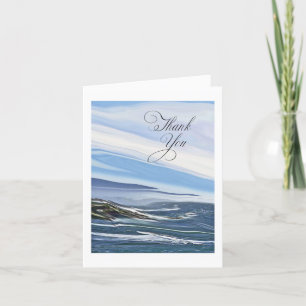 Colourful Seashore Abstract design Thank You Card