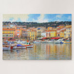 Colourful Seaside Buildings Boats Marseille France Jigsaw Puzzle<br><div class="desc">This scenic jigsaw puzzle features colourful seaside old working port of Cassis,  France #travel #adventure #cassis #oldport #port #marseille #france #french #europe #european #france #marina #seaside #colourful #boats #fishing #fishingboats #lake #water #landscape #jigsaw #puzzle #jigsawpuzzle #gifts #fun #stockingstuffers #games #nature</div>
