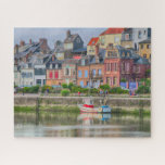 Colourful Seaside Marina Village Boat Saint Valery Jigsaw Puzzle<br><div class="desc">This scenic jigsaw puzzle features colourful fishing boat,  marina and village of Saint Valery  #travel #adventure #europe #european #saintvalery #jigsawpuzzle #gifts #stockingstuffers</div>