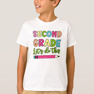 Colourful Second Grade Let’s do this Back To Schoo T-Shirt