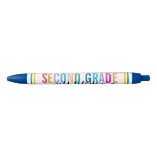 Colourful Second Grade Teacher Pen with Custom Nam