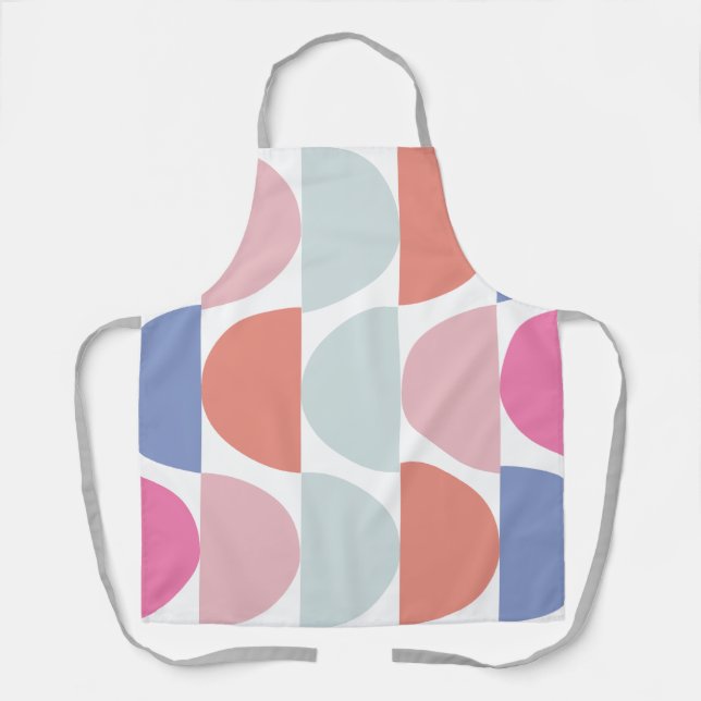 Colourful Semi Circle Abstract Geometric Pattern  Apron (Front)