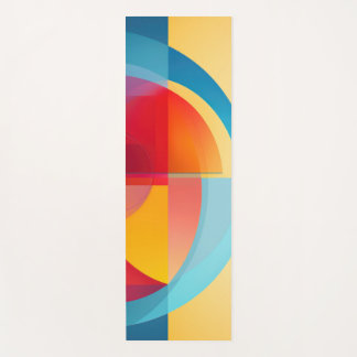 Colourful semi-circle shapes Yoga Mat