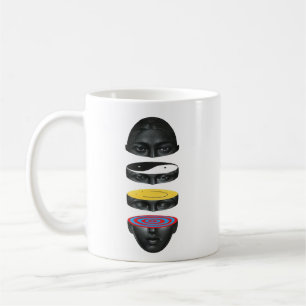 colourful seperate grey faces art coffee mug