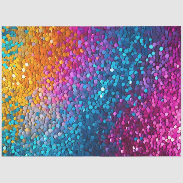 Colourful Sequin Art Tissue Paper (Front)